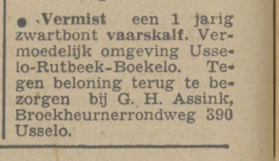 Broekheurnerrondweg 390 G.H. Assink advertentie Tubantia 22-5-1948.jpg