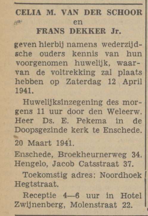 Broekheurnerweg 34 C.M. van der Schoor advertentie Tubantia 20-3-1941.jpg