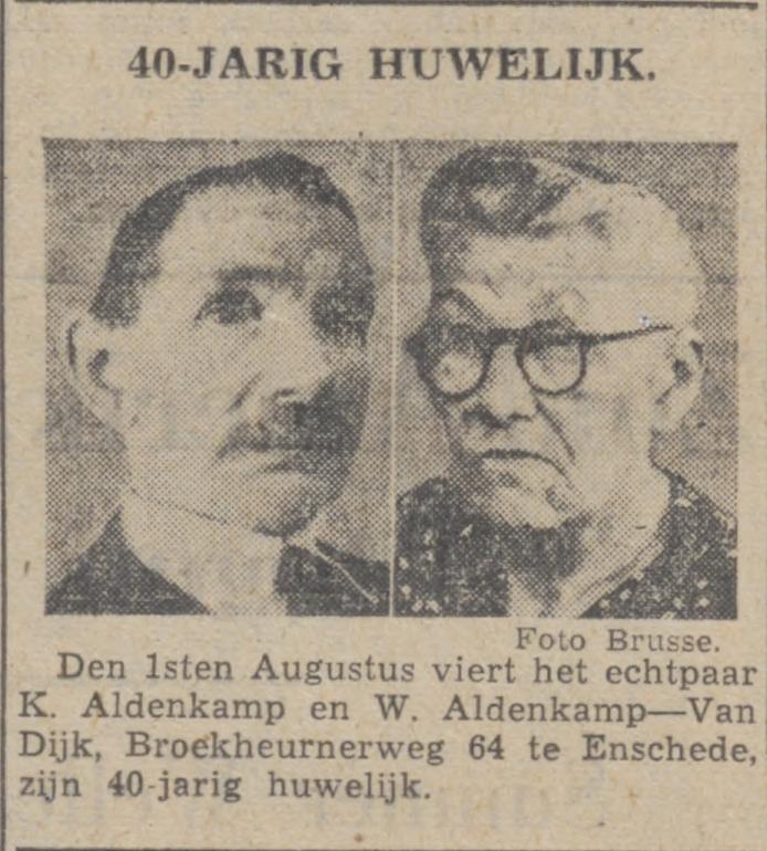 Broekheurnerweg 64 K. Aldenkamp krantenbericht Courant Nieuwd van de Dag 31-7-1941.jpg