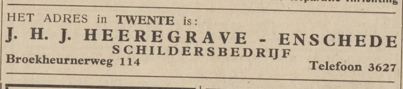 Broekheurnerweg 114 schildersbedrijf J.H.J. Heeregrave advertentie Centraal Blad voor Israeliten in Nederland 8-9-1938.jpg