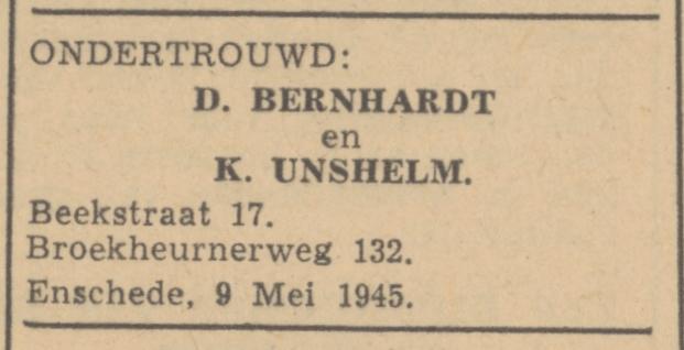Broekheurnerweg 132 K. Unshelm advertentie De Waarheid 15-5-1945.jpg