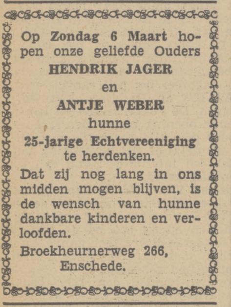 Broekheurnerweg 266 Hendrik Jager advertentie Tubantia 1-3-1938.jpg