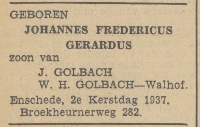 Broekheurnerweg 282 J. Golbach advertentie Tubantia 27-12-1937.jpg