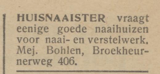 Broekheurnerweg 406 Mej. Bohlen advertentie Het Parool 11-4-1945.jpg