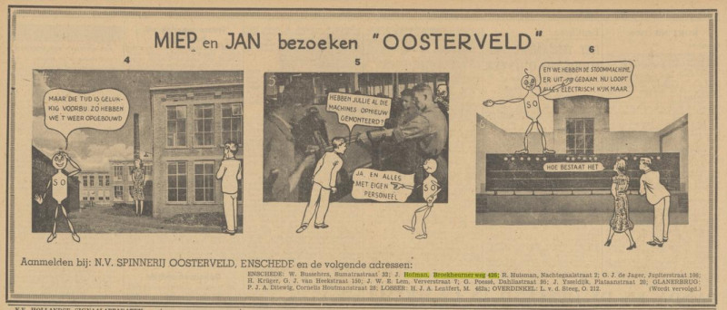 Broekheurnerweg 426 J. Hofman advertentie Tubantia 18-9-1948.jpg