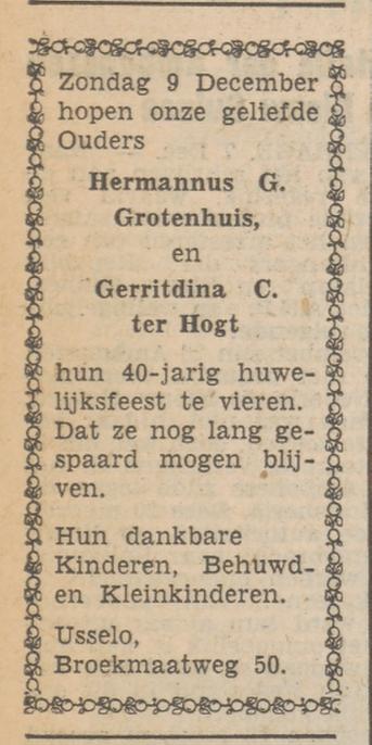 Broekmaatweg 50 Hermanus G. Grotenhuis advertentie Tubantia 7-12-1951.jpg