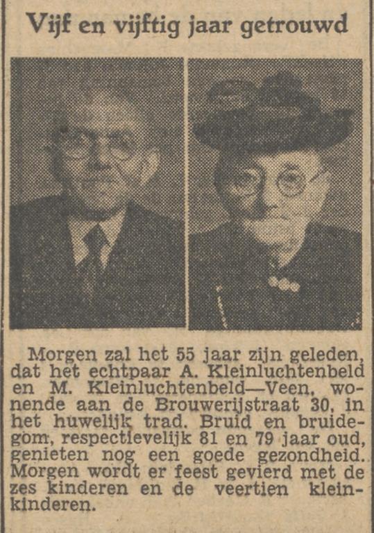 Brouwerijstraat 30 A. Kleinluchtenbeld krantenbericht Tubantia 24-3-1952.jpg