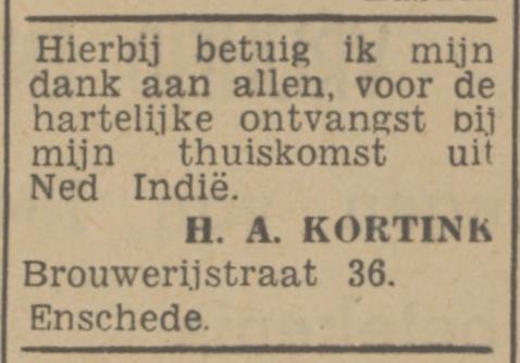 Brouwerijstraat 36 H.A. Kortink advertentie Tubantia 14-6-1948.jpg