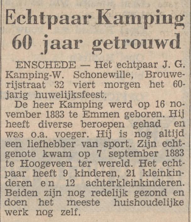 Brouwerijstraat 32 J.G. Kamping krantenbericht Tubantia 7-12-1964.jpg