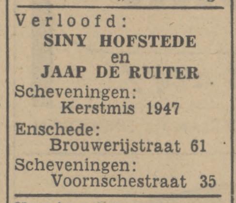 Brouwerijstraat 61 Siny Hofstede advertentie Tubantia 23-12-1947.jpg