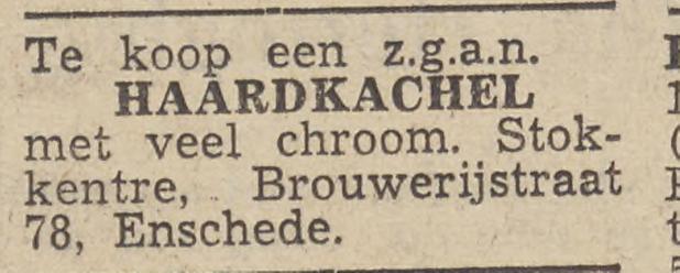 Brouwerijstraat 78 Stokkentre advertentie Twentsche Courant 2-12-1950.jpg