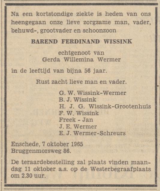 Bruggenmorsweg 86 B.F. Wissink overlijdensadvertentie Yubantia 8-10-1965.jpg