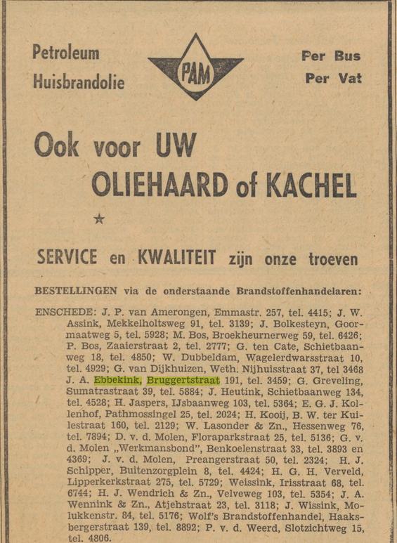Bruggertstraat 191 brandstoffenhandel J.A. Ebbekink advertentie Tubantia 2-10-1956.jpg