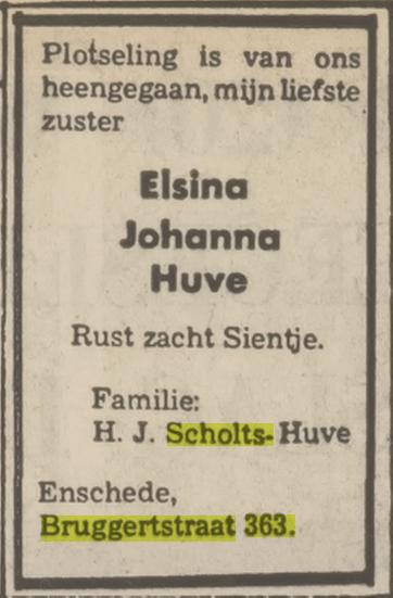 Bruggertstraat 363 H.J. Scholts advertentie Tubantia 22-10-1974.jpg