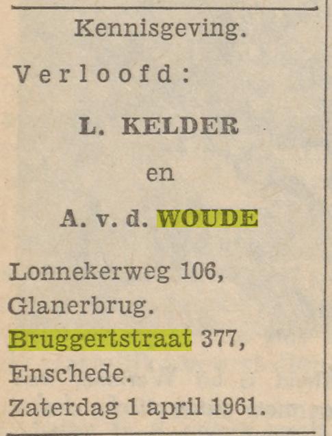 Bruggertstraat 377 A. v.d. Woude advertentie 27-3-1961.jpg