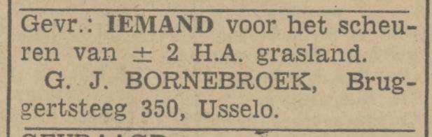Bruggertsteeg 350 Usselo G.J. Bornebroek advertentie Tubantia 25-9-1942.jpg