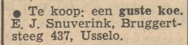 Bruggertsteeg 437 E.J. Snuverink advertentie Tubantia 21-4-1953.jpg