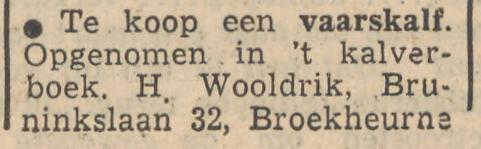 Bruninkslaan 32 Broekheurne H. Wooldrik advertentie Tubantia 30-7-1952.jpg