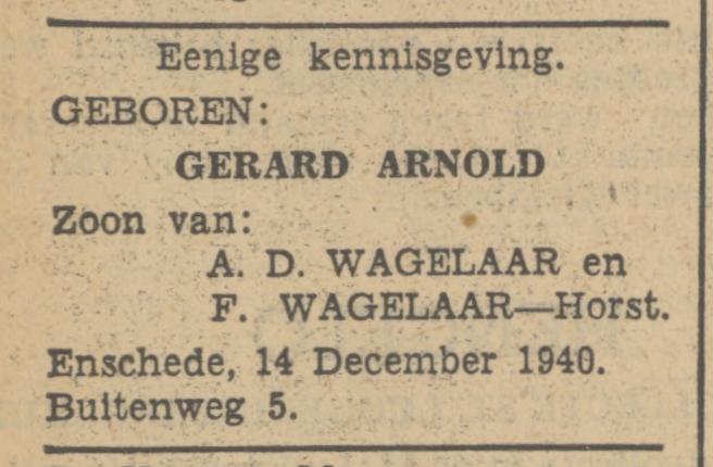 Buitenweg 5 A.D. Wagelaar advertentie Tubantia 16-12-1940.jpg