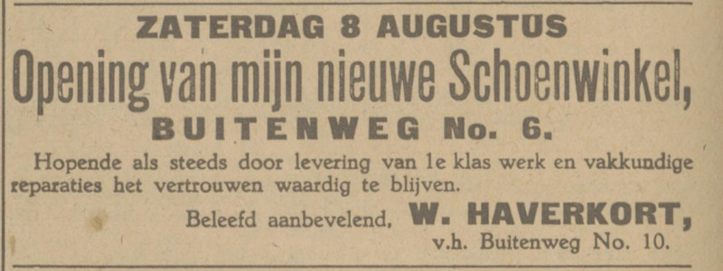 Buitenweg 6 W. Haverkort advertentie Tubantia 6-9-1925.jpg
