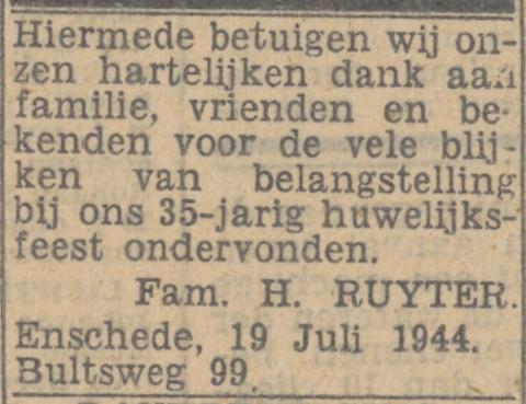 Bultsweg 99 H. Ruyter advertentie Twentsch nieuwsblad 19-7-1944.jpg