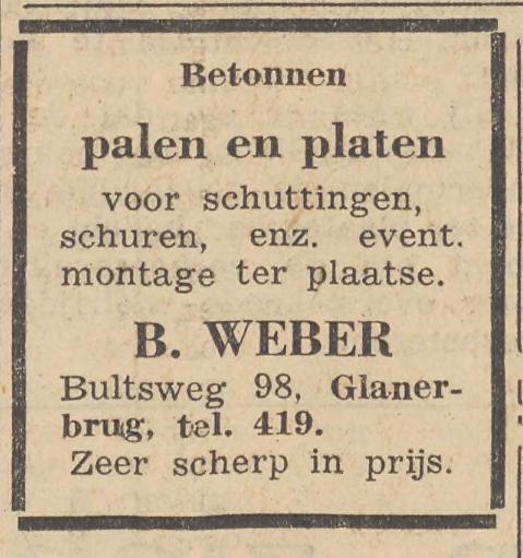 Bultsweg 98 Glanerbrug B. Weber advertentie Tubantia 16-7-1959.jpg