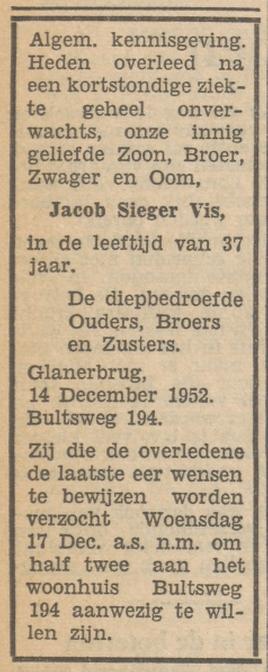 Bultsweg 194 J.S. Vis overlijdensadvertentie Tubantia 15-12-1952.jpg