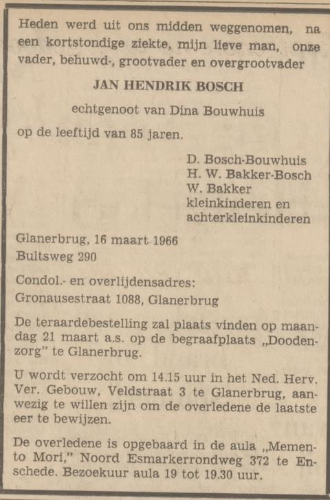 Bultsweg 290 J.H. Bosch overlijdensadvertentie Tubantia 18-3-1966.jpg