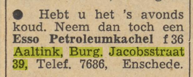 Burgemeester Jacobsstraat 39 Aaltink advertentie Tubantia 26-8-1954.jpg