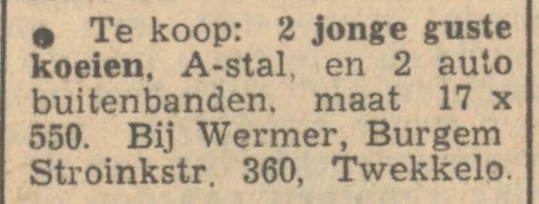 Burgemeester Stroinkstraat 360 Twekkelo Wermer advertentie Tubantia 5-4-1941.jpg