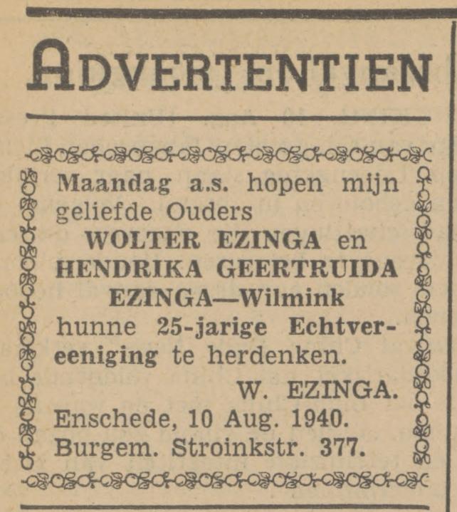 Burgemeester Stroinkstraat 377 Wolter Ezinga advertentie Tubantia 10-8-1940.jpg