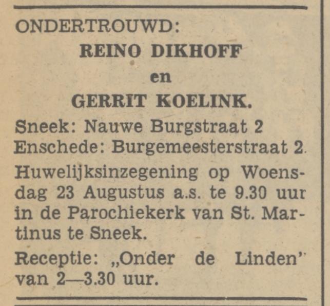Burgemeesterstraat 2 Gerrit Koelink advertentie Tubantia 5-8-1939.jpg