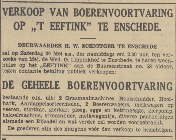 Buurserstraat 58 Wed. G. Lippinkhof advertentie Tubantia 13-5-1939.jpg