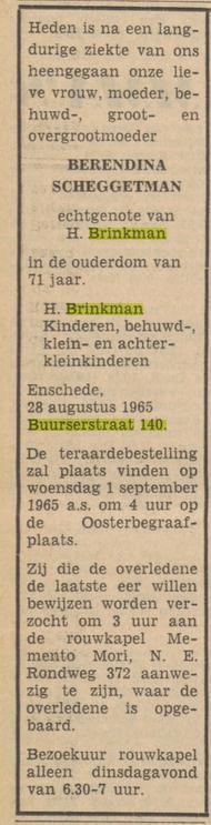 Buurserstraat 140 H. Brinkman advertentie Tubantia 30-8-1965.jpg