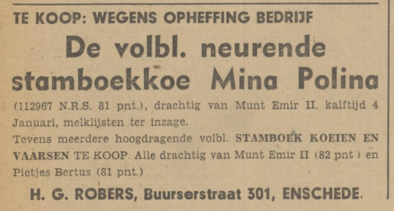 Buurserstraat 301 H.G. Robers advertentie Tubantia 24-12-1941.jpg