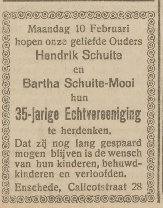 Calicotstraat 28 Hendrik Schuite advertentie 7-2-1941.jpg