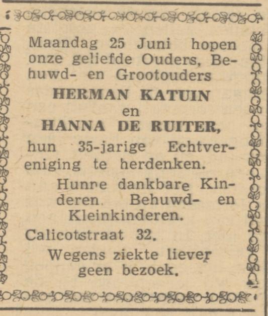 Calicotstraat 32 Herman Katuin advertie De Waarheid 21-6-1945.jpg