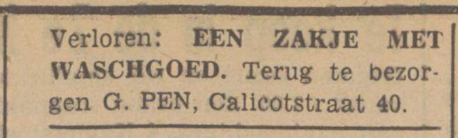 Calicotstraat 40 G. Pen advertentie Tubantia 21-2-1942.jpg