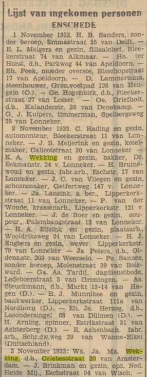 Celebesstraat 20 W.J.M. Wekking krantenbericht Tubantia 12-12-1933.jpg