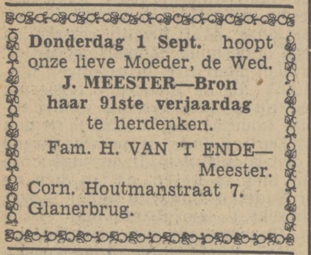 Cornelis Houtmanstraat 7 Glanerbrug H. van ´t Ende advertentie Tubantia 31-8-1938.jpg