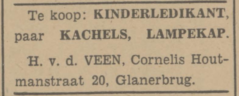 Cornelis Houtmanstraat 20 Glanerbrug H. van der Veen advertentie Tubantia 26-11-1941.jpg