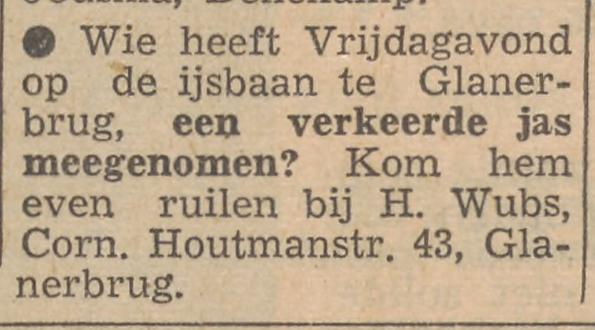 Cornelis Houtmanstraat 43 Glanerbrug H. Wubs advertentie Tubantia 15-1-1954.jpg