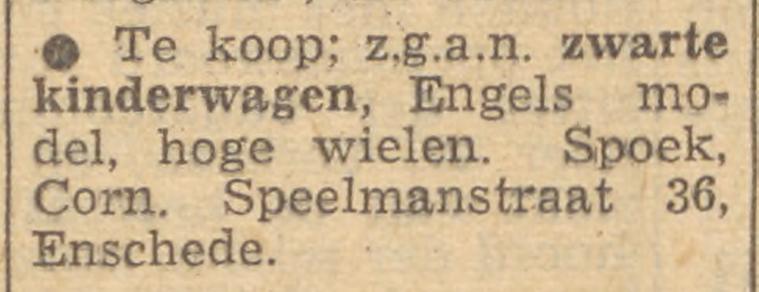 Cornelis Speelmanstraat 36 Spoek advertentie Tubantia 29-3-1960.jpg