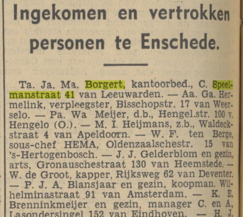 Cornelis Speelmanstraat 41 T.J.M. Borgert krantenbericht Tubantia 27-7-1936.jpg