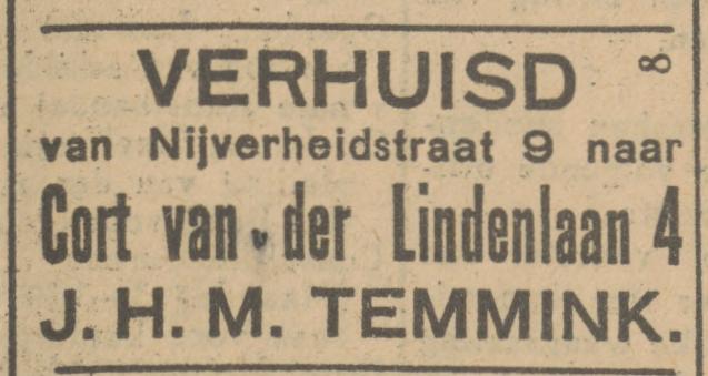 Cort van der Lindenlaan 4 J.H.M. Temmink advertentie Tubantia 4-10-1929.jpg