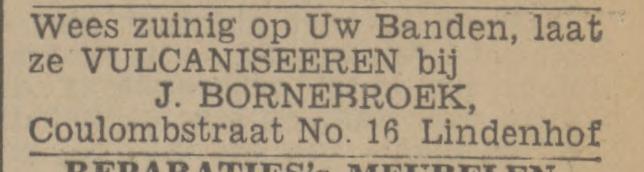 Coulombstraat 16 Lindenhof J. Bornebroek advertentie Tubantia 29-7-1942.jpg