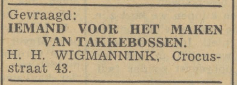 Crocusstraat 43 H.H. Wigmannink advertentie Tubantia 18-1-1941.jpg