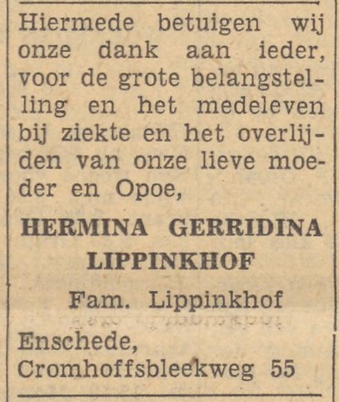 Cromhoffsbleekweg 55 H.G. Lippinkhof advertentie Tubantia 24-11-1959.jpg