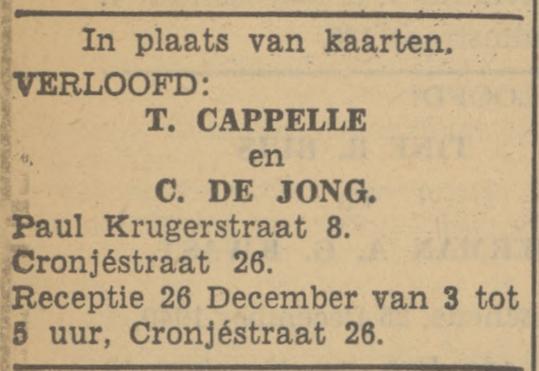 Cronjestraat 26 C. de Jong advertentie Tubantia 21-12-1940.jpg