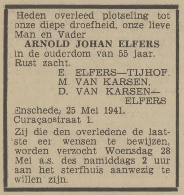 Curacaostraat 1 A.J. Elfers overlijdensadvertentie Vooruit 28-5-1941.jpg